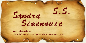 Sandra Simenović vizit kartica